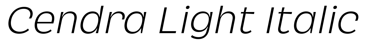Cendra Light Italic